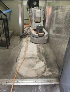 Grinding Old epoxy floor coating