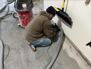 Hand Grinding Concrete Garage Floor