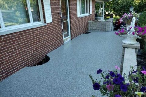 concrete coating porch patio